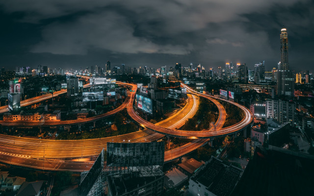 City lights night bridge tokyo free wallpaper - medium preview image
