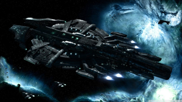 Sci fi spaceship planet starship free wallpaper - medium preview image