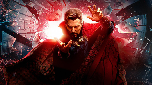 Man red robe cellphone pointing free wallpaper - medium preview image
