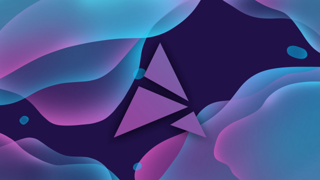 Purple blue abstract triangle geometric free wallpaper - medium preview image