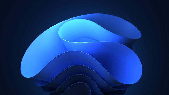 Blue abstract swirl dark background free wallpaper - medium preview image