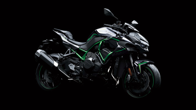 Motorcycle green accents digital rendering free wallpaper for desktop - medium preview image