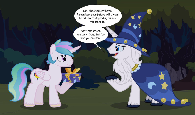 Pony gesture magic christmas night free wallpaper - medium preview image