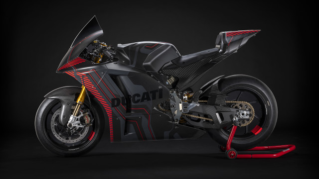 Motorcycle dark room red accents free wallpaper - medium preview image