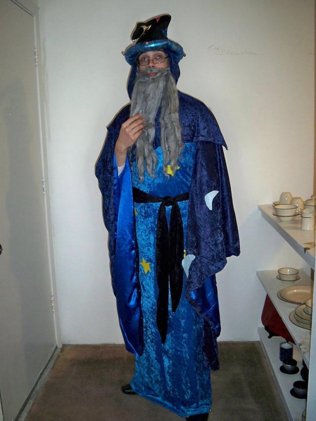 Man blue costume hat long free wallpaper - medium preview image