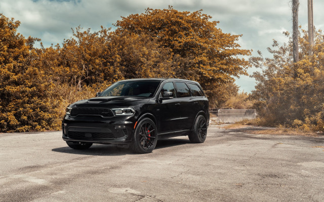 Black dodge suv autumn tilt free wallpaper - medium preview image