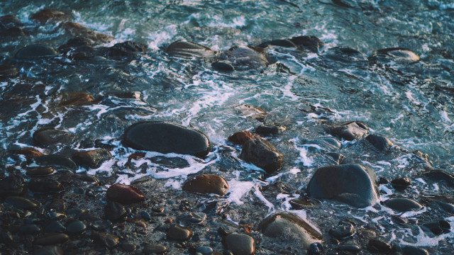 Rocks water beach surfboard ocean free wallpaper - medium preview image
