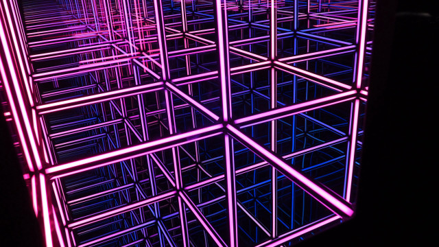 Pink blue lights holography ferris free wallpaper - medium preview image