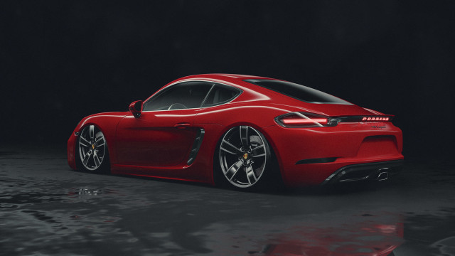 Red sports car dark room #69 free wallpaper - medium preview image