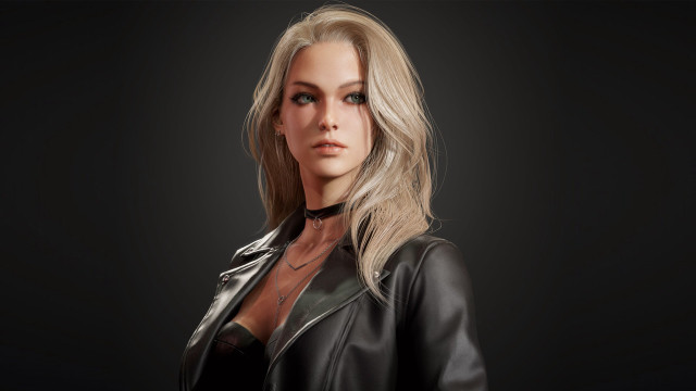 Eve rider blonde jacket jewelry free wallpaper - medium preview image