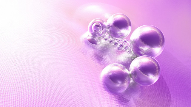 Shiny balls purple gradient lensflare free wallpaper - medium preview image