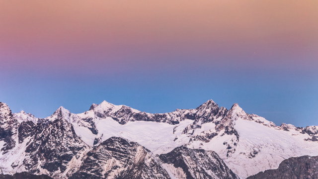 Mountain range pink sky snow #3 free wallpaper - medium preview image