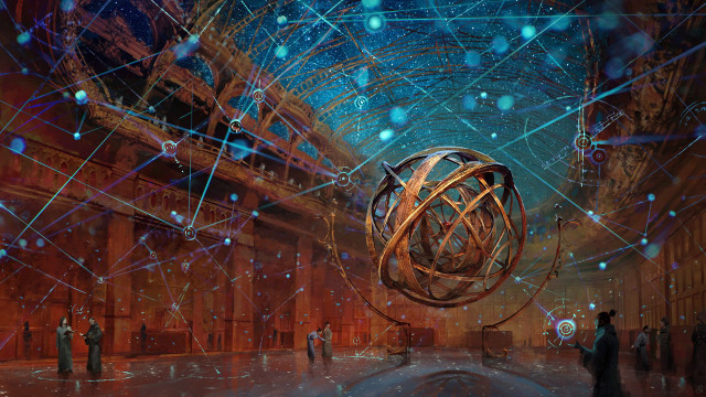 Group people wireball building night free wallpaper - medium preview image