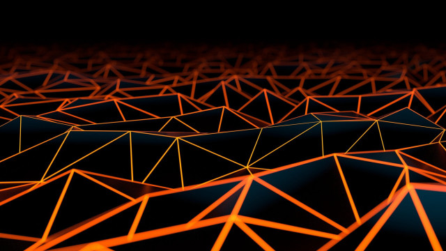 Black background orange lines generative free wallpaper - medium preview image