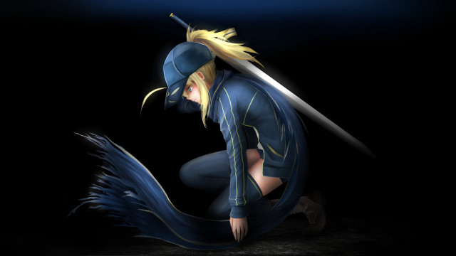Heroic woman sword bird mysterious free wallpaper - medium preview image