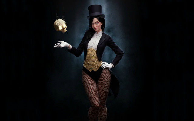 Gothic woman skull golden object free wallpaper - medium preview image