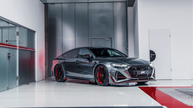 Grey car garage red line #2 free wallpaper - medium preview image