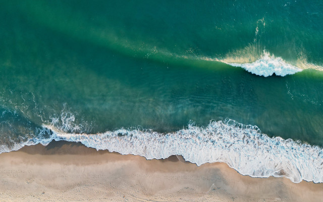 Beach wave surfboard ocean night free wallpaper - medium preview image