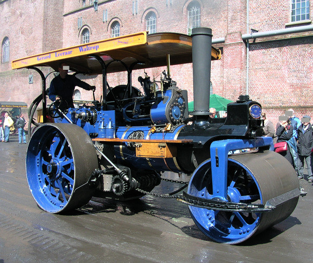 Steam engine city square steampunk free wallpaper - medium preview image