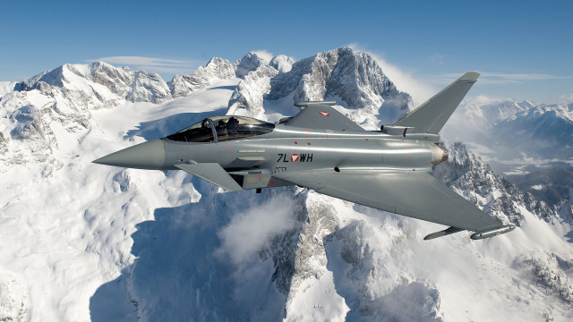Fighter jet snow mountain pilot free wallpaper - medium preview image