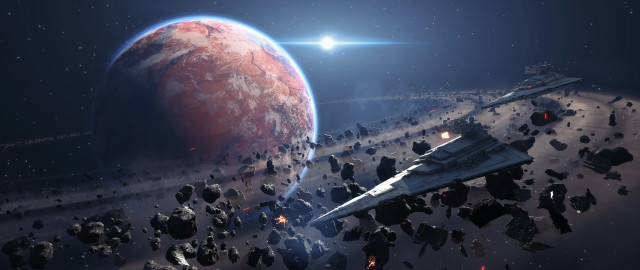 Star wars spaceship red planet #4 free wallpaper - medium preview image