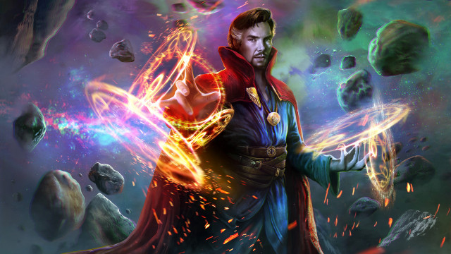 Man red cape sword rocks free wallpaper - medium preview image