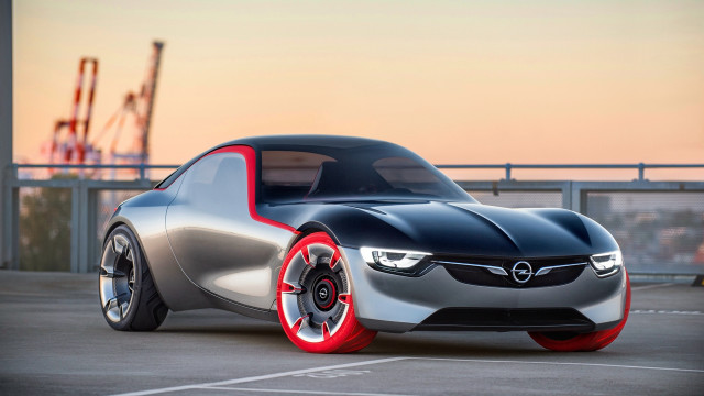 Futuristic car red rims parking free wallpaper - medium preview image
