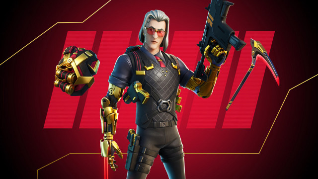 Fortnix cyborg gun sunglasses whitehair free wallpaper - medium preview image