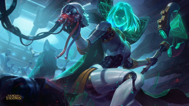 Futuristic suit woman giant squid free wallpaper - medium preview image