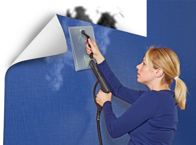 Woman steam wand cleaning wall free wallpaper - medium preview image