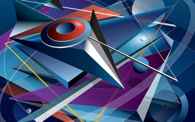 Blue red purple abstract circular free wallpaper - medium preview image