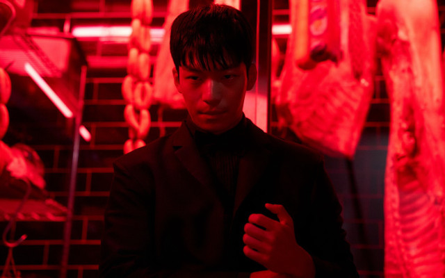 Man suit meat room aesthetic free wallpaper - medium preview image