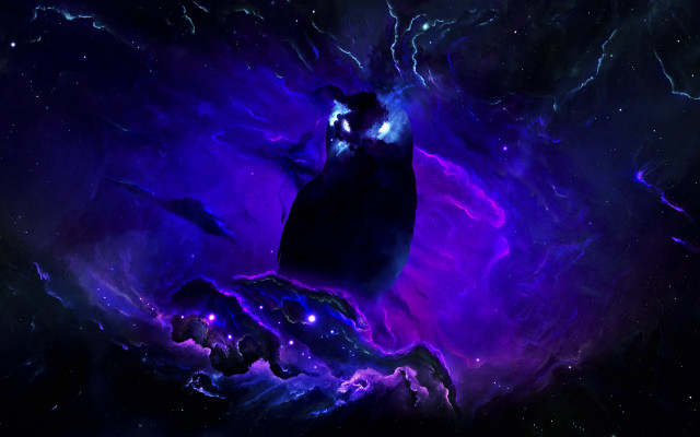 Space man astronaut stars clouds free wallpaper - medium preview image