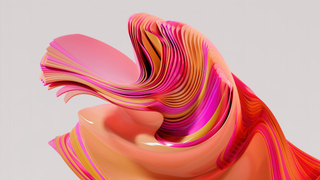Colorful abstract sculpture pink orange free wallpaper - medium preview image