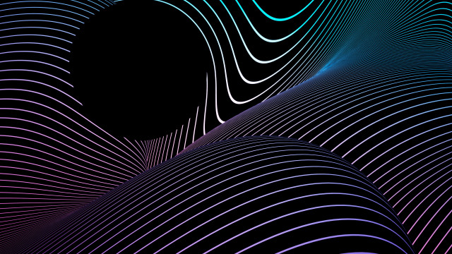 Colorful abstract lines curves raytraced #3 free wallpaper - medium preview image