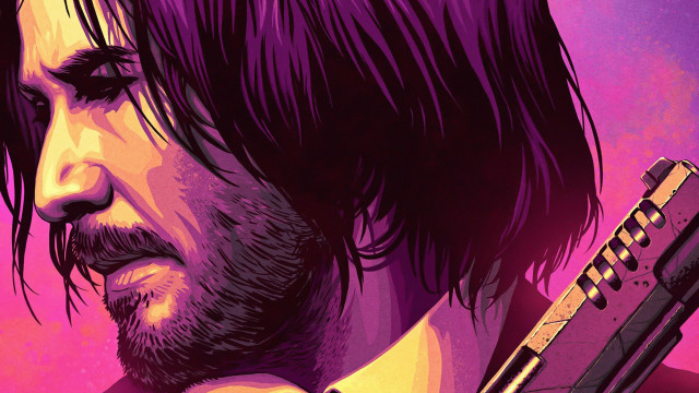 Man gun purple pink process free wallpaper - medium preview image