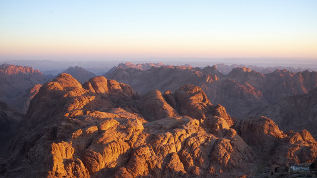 Mountain range sunset rocks matte free wallpaper - medium preview image