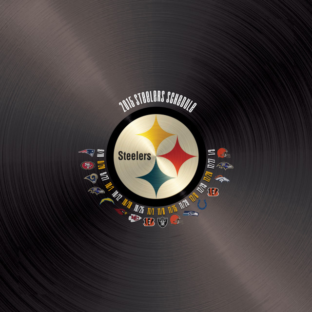 Pittsburgh football logo black silver free wallpaper - medium preview image