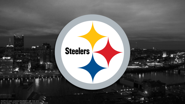 Pittsburgh football logo black white free wallpaper - medium preview image
