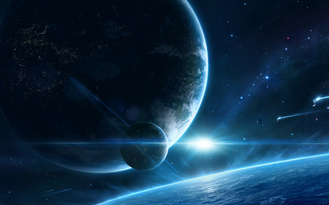 Space planet star distant star free wallpaper - medium preview image