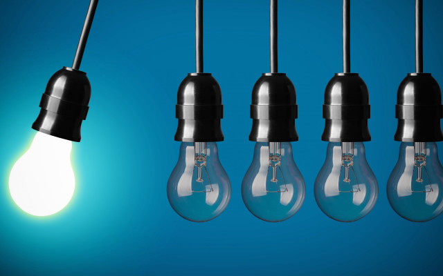 Lightbulbs wire blue moon night free wallpaper - medium preview image