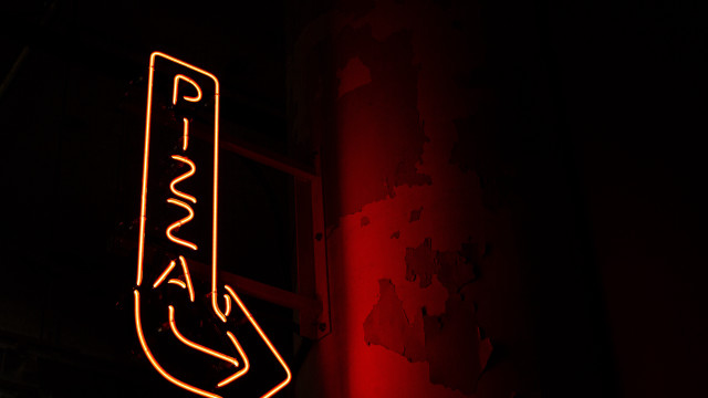 Neon playa building red light free wallpaper - medium preview image