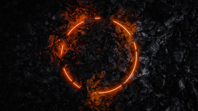 Fire circle night sky embers free wallpaper - medium preview image