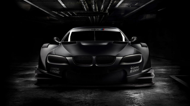 Black car dark garage side free wallpaper - medium preview image