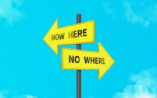 Yellow street sign opposite arrows free wallpaper - medium preview image