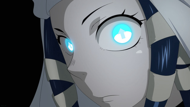 Blue eyes robot suit hologram free wallpaper - medium preview image