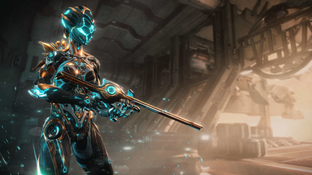 Futuristic man gun metal structure free wallpaper - medium preview image