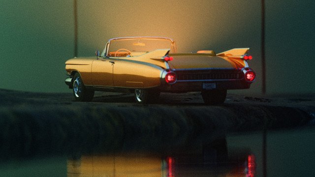 Yellow top car ledge water free wallpaper - medium preview image