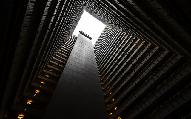 Brutalism skylight clock eastasian architecture free wallpaper - medium preview image