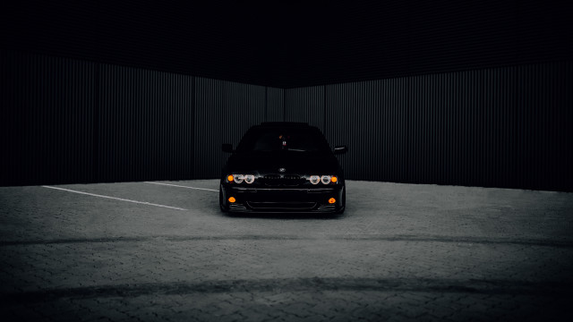 Black car parking lot night #3 free wallpaper - medium preview image